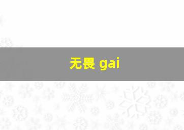 无畏 gai